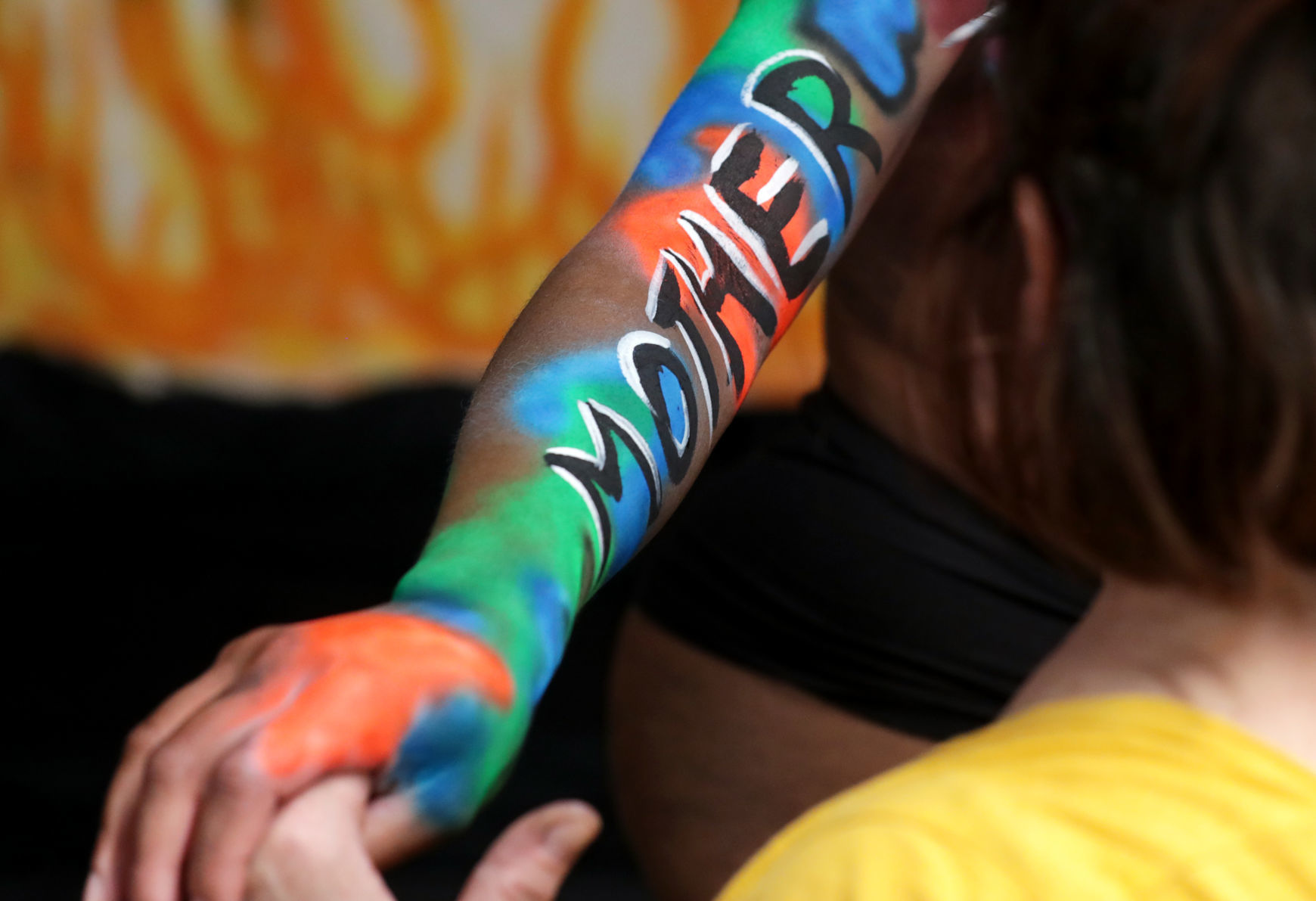 Body paint mural by Dawn Marie Svanoe
